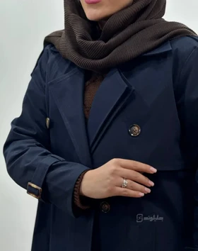 ترنچ کت زنانه ضد آب بادوم