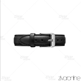 ساعت دنیل ولینگتون زنانه قاب سیلور بند چرم مشکی مدیوم 104740