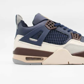 کتانی جردن 4 سفید سرمه ای کد 5479