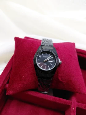 ساعت سیکو 5 دو تقویم زنانه فول بلک