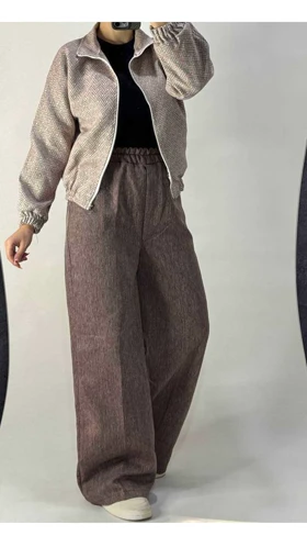 ست بامبر و شلوار بگ پاییزه زنانه 2470