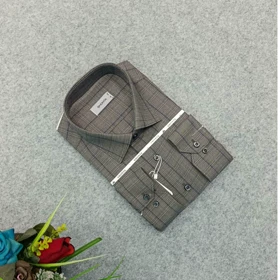 پیراهن راه راه استین بلند مردانه _ قواره کلاسیک _استایل رسمی