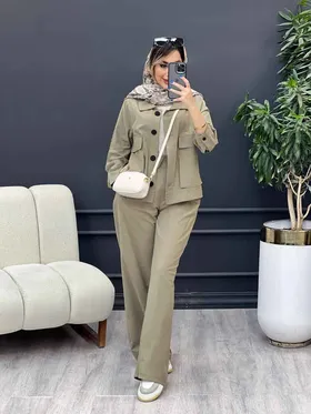 ست مانتو و شلوار افرا