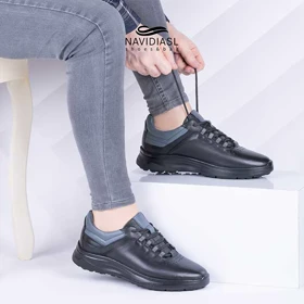 کفش مردانه چرم اسپرت طبی کد 6010003