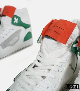 کفش کتانی ساق‌دار سفید سبز OFF WHITE