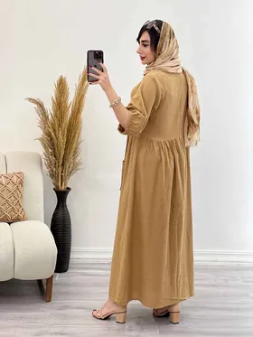 پیراهن جلو دکمه دو جیب