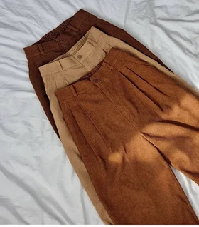 شلوار کبریتی زنانه مدل نیم بگ Dora کد 032