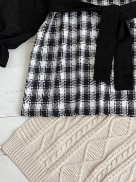 مانتو چهارخونه کشمیر کد 2307