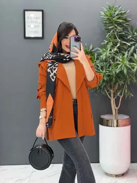 مانتو لینن کتی پشت بنددار