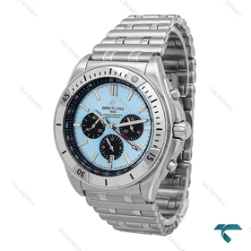 ساعت مردانه برایتلینگ Chronomat نقره ای صفحه آبی Breitling-6696-G