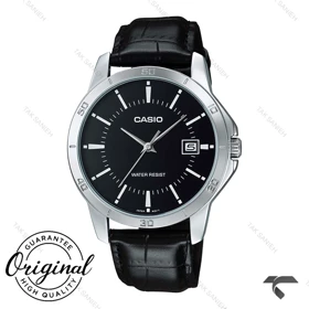 ساعت کلاسیک مردانه کاسیو MTP-V004L-1AU بند چرم مشکی Casio-10403-G