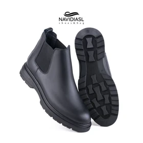 نیم بوت مردانه چرم اسپرت کد 6020029