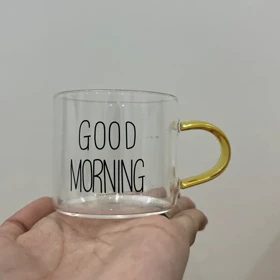 شات اسپرسو 6عددی دسته طلایی good morning