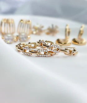 گوشواره حلقه‌ای زنجیری ژوپینگ