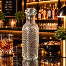 بطری شیاردار درب دار