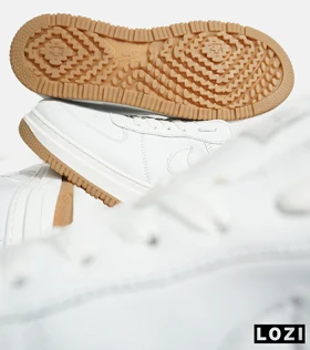 کفش کتانی مردانه و زنانه سفید کرم نایک NIKE AIR FORCE
