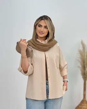 شومیز پشت دکمه تک جیب