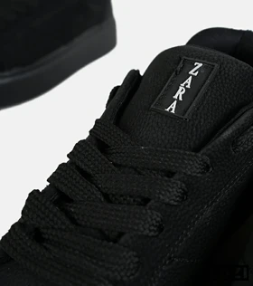 کفش کژوال مردانه چرمی مشکی ZARA مدل 7371