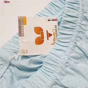 شلوارک راحتی زنانه مدل خال‌خالی رنگ آبی روشن ماییلدا کد 5329-6