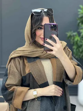 پالتو چهارخونه یقه آرشال