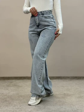 شلوار جین نیم بگ 6023