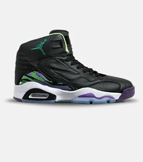 کفش کتانی ساق‌دار مردانه مشکی سبز بنفش Nike air jordan 6