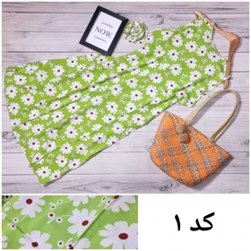 پیراهن ساحلی دوبند مروارید کد 20115 (کد 1)