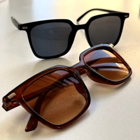 عینک آفتابی مردانه و زنانه uv400 همراه با کاور و دستمال اشانتیون