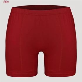 شورت مردانه ماییلدا مدل پادار پنبه‌ای زرشکی کد 4702