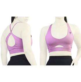 نیم‌تنه ورزشی زنانه جیم شارک مدل PB-4H0248 صورتی روشن