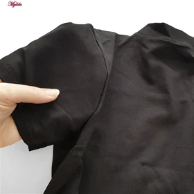 کراپ‌تیشرت آستین کوتاه زنانه مشکی مدل 4726-505