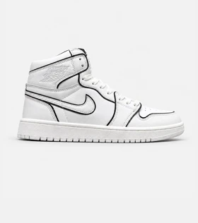 کتانی ساق‌دار نایک ایر جردن 1 سفید مدل 9692 استایل Streetwear