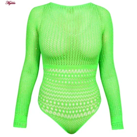 بادی فانتزی نگین‌دار زنانه سبز کد 4860-7195