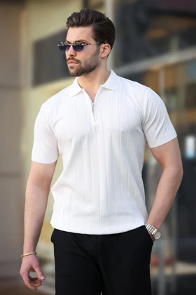 تیشرت یقه پولو مردانه اورجینال مدمکست madmext