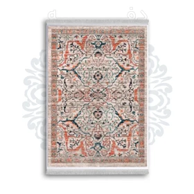*جدید* فرشینه از جنس پارچه شانل مخمل ترک طرح فانتزی برند دفه کد 1645