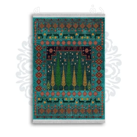 *جدید* فرشینه از جنس پارچه شانل مخمل ترک طرح فانتزی برند دفه کد 834