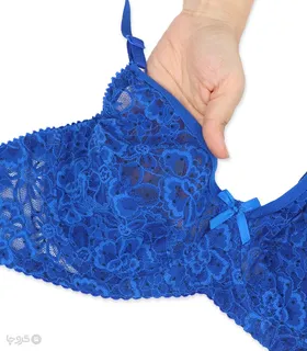 ست شورت و سوتین توری فنردار ژوبین کد 203 طرح گل و خال‌خالی