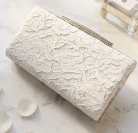 کیف عروس مدل گیسوی نقره ای