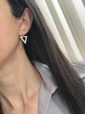 گوشواره مثلث نگین‌دار