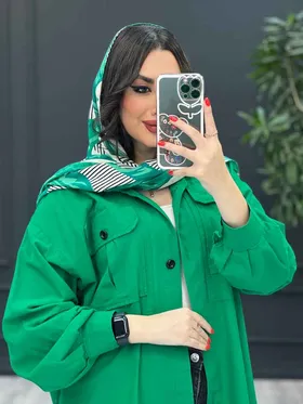 مانتو لینن جیب پاکتی پیله دار