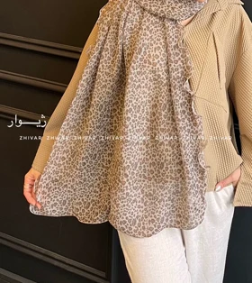 شال حریر پلنگی