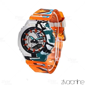 ساعت جی شاک GM-S2100 زنانه چند موتوره نارنجی طرح دار 106381