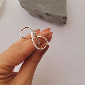 انگشتر طرح گره پاپیونی آبکاری نقره