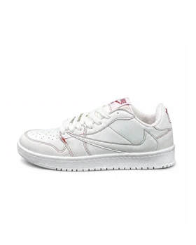 کفش کتانی مردانه مدل نایکی ترویس سفید دوخت قرمز Nike travis