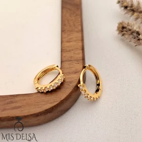 گوشواره حلقهای نگیندار ظریف