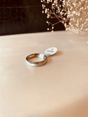 انگشتر رینگ نقره ای استیل