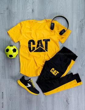 ست تیشرت و شلوار زنانه Cat