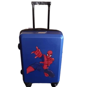 چمدان کودک مرد عنکبوتی سایز 24 رنگ سرمه ای