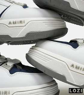کفش کتانی سفید سرمه ای AMIRI MA2 Leather