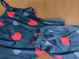 ست تاپ و شلوارک طرح قلب 207